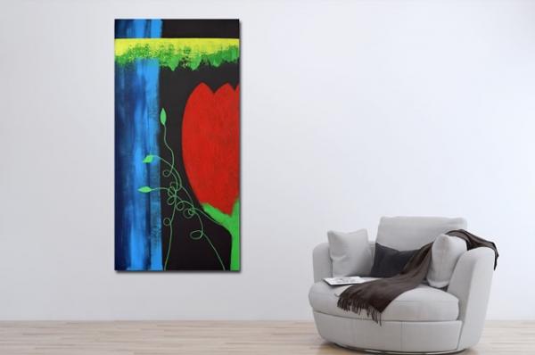 Hand painted large works of art portrait format original abstract 2021